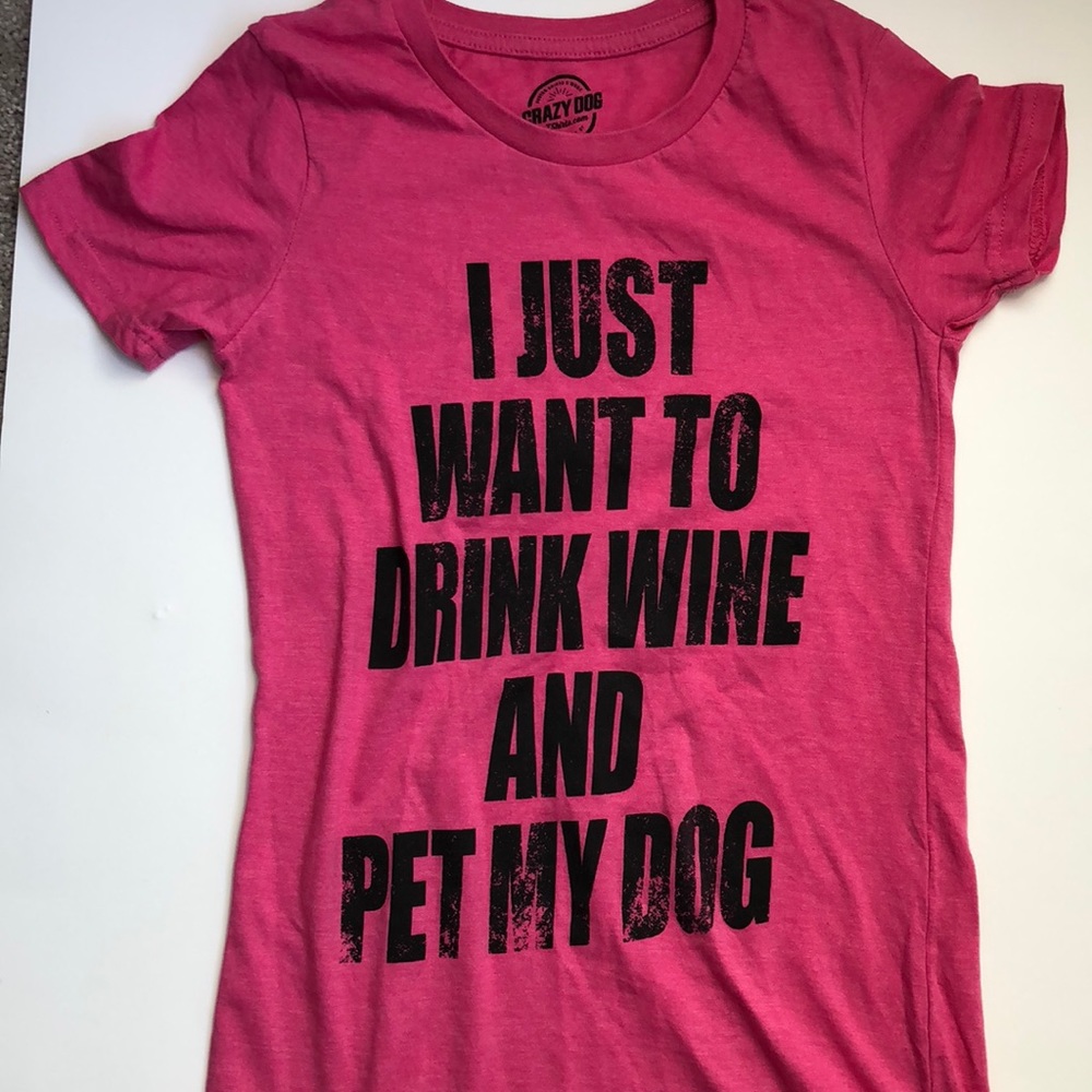 Dog & Wine lover T-shirt S